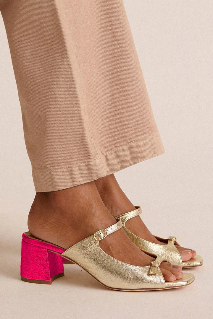 Valentina | Riviera Embellished Sandals in Gold