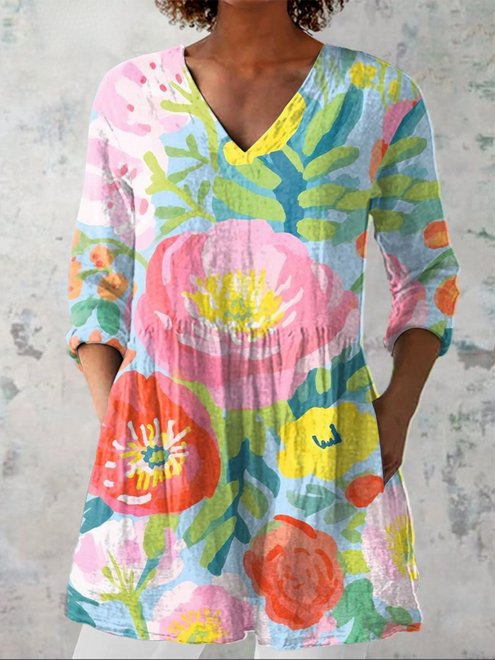 Ayra | Blusa lunga con stampa decisa