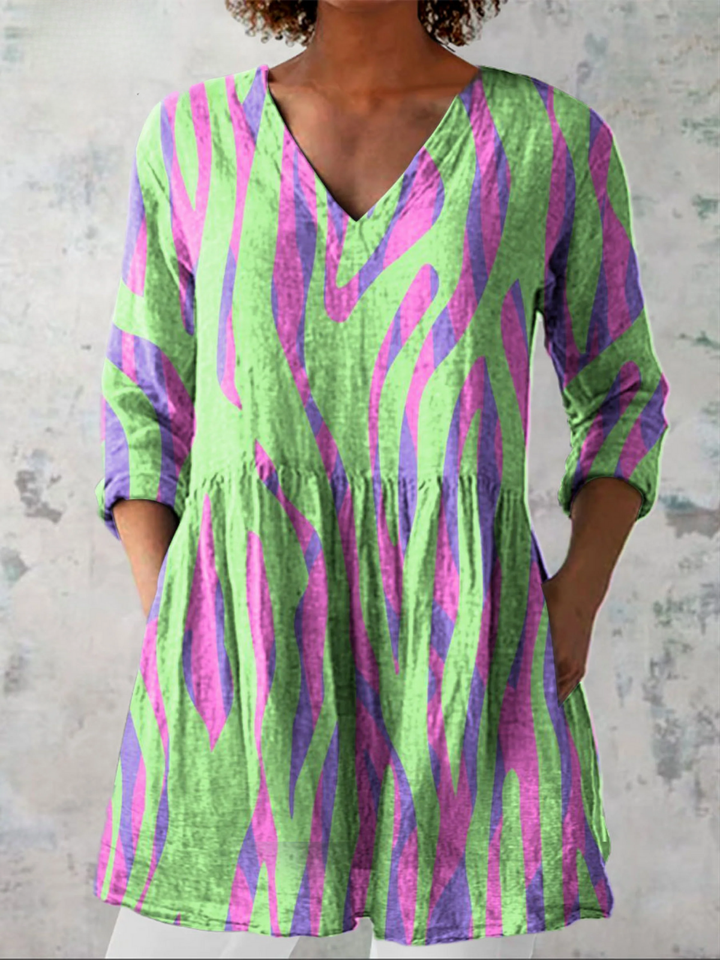 Mira | Blusa lunga con stampa decisa