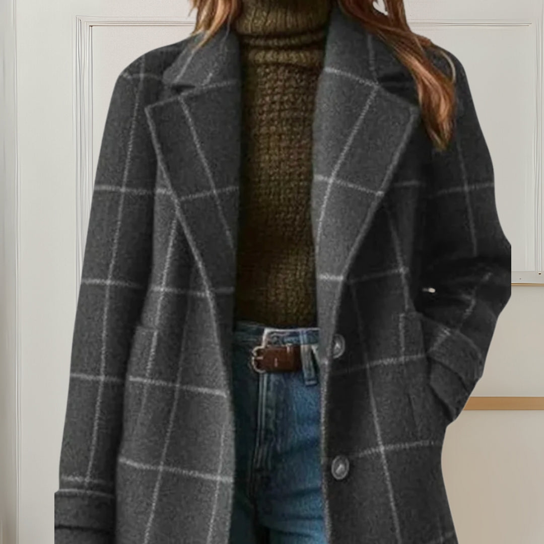 Judith | Cappotto lungo in tweed a quadri — 6