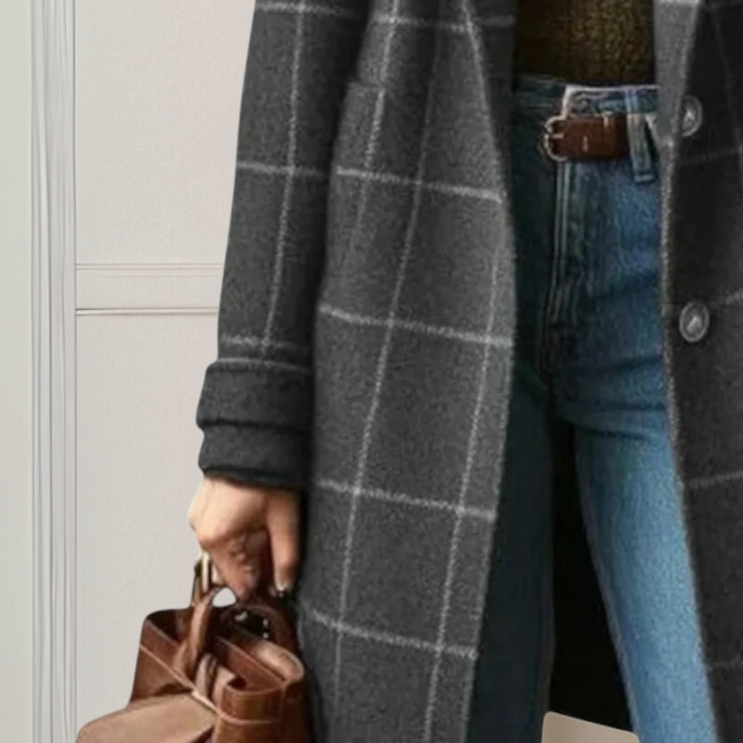 Judith | Cappotto lungo in tweed a quadri — 7