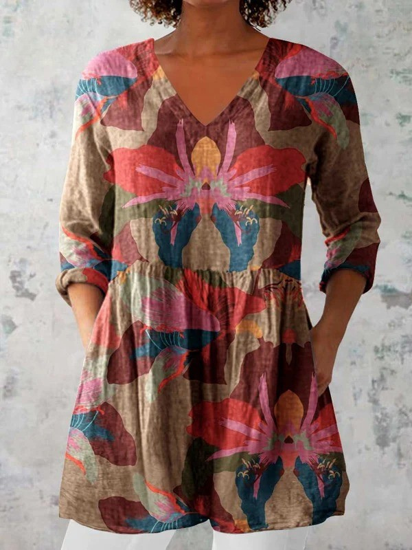 Alina | Blusa lunga con stampa decisa