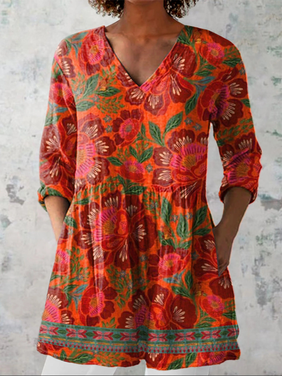 Kaia | Blusa lunga con stampa decisa