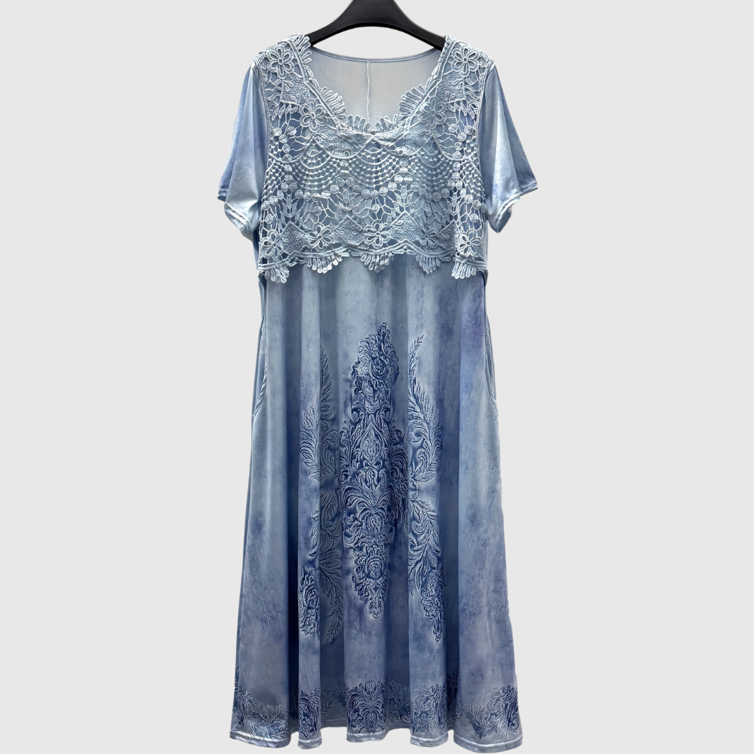 Indigo | Abito midi elegante a fiori