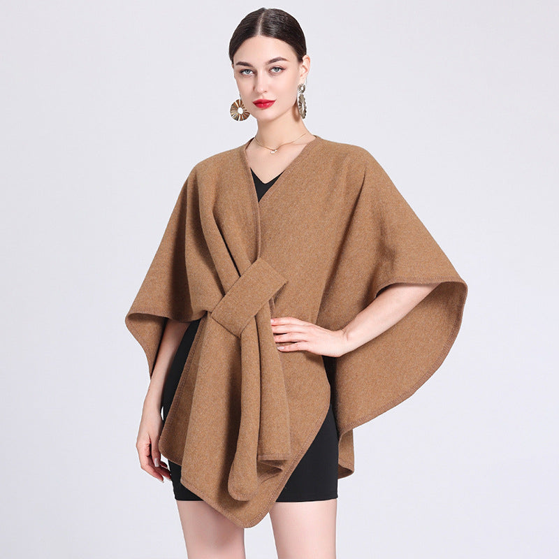 Marina | Scialle a mantella in pile — 1