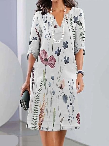 Eleanor | Abito a balze con stampa floreale