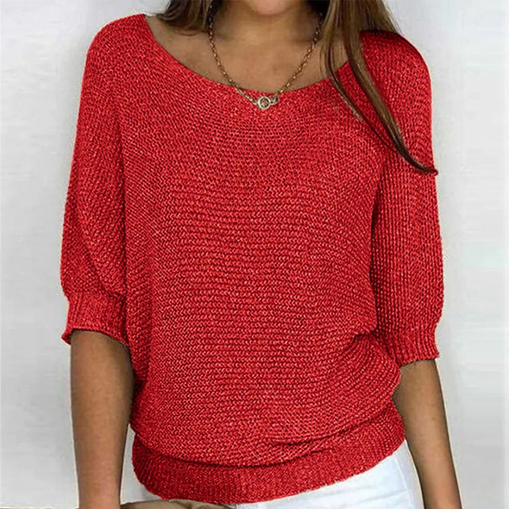 Marilyn | Maglione a maniche corte lavorato a maglia elegante in lana merino — 2