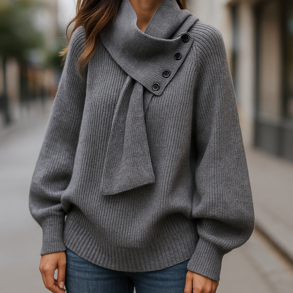 Imogen™ | Comodo maglione con collo a sciarpa — 7