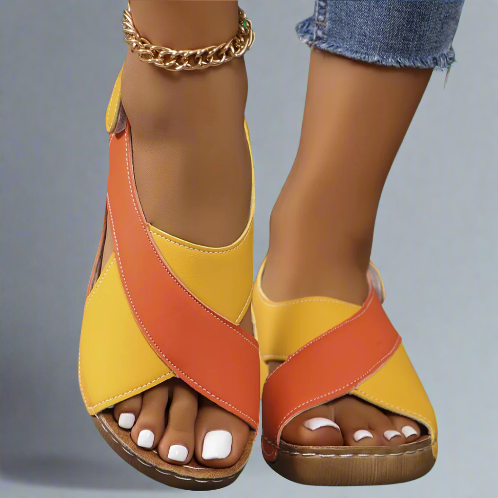 Kendra | Sandali ortopedici color block