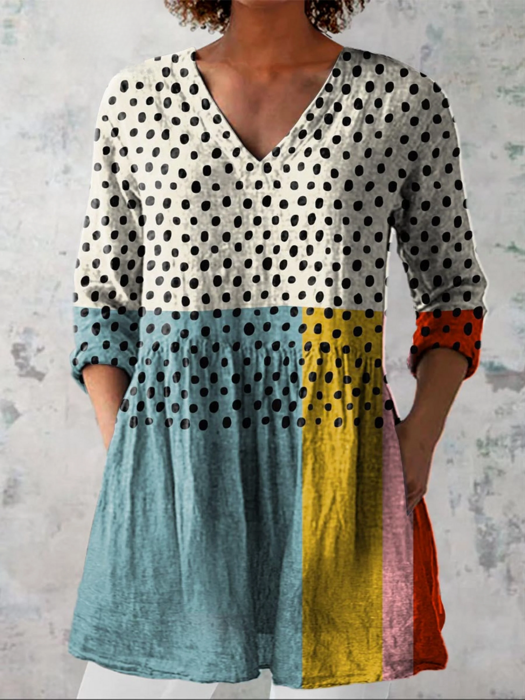 Nola | Blusa lunga con stampa decisa