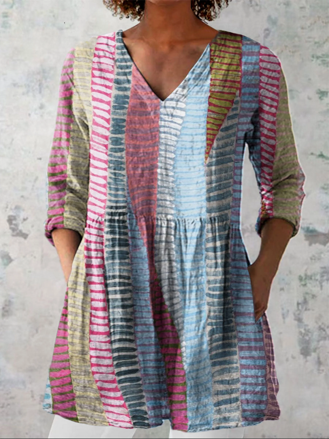 Noa | Blusa lunga con stampa decisa
