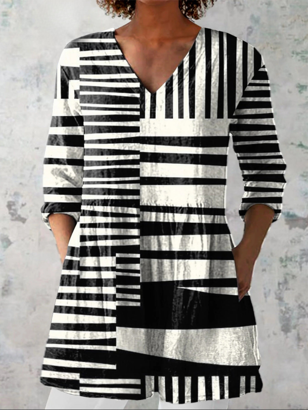 Quinn | Blusa lunga con stampa decisa