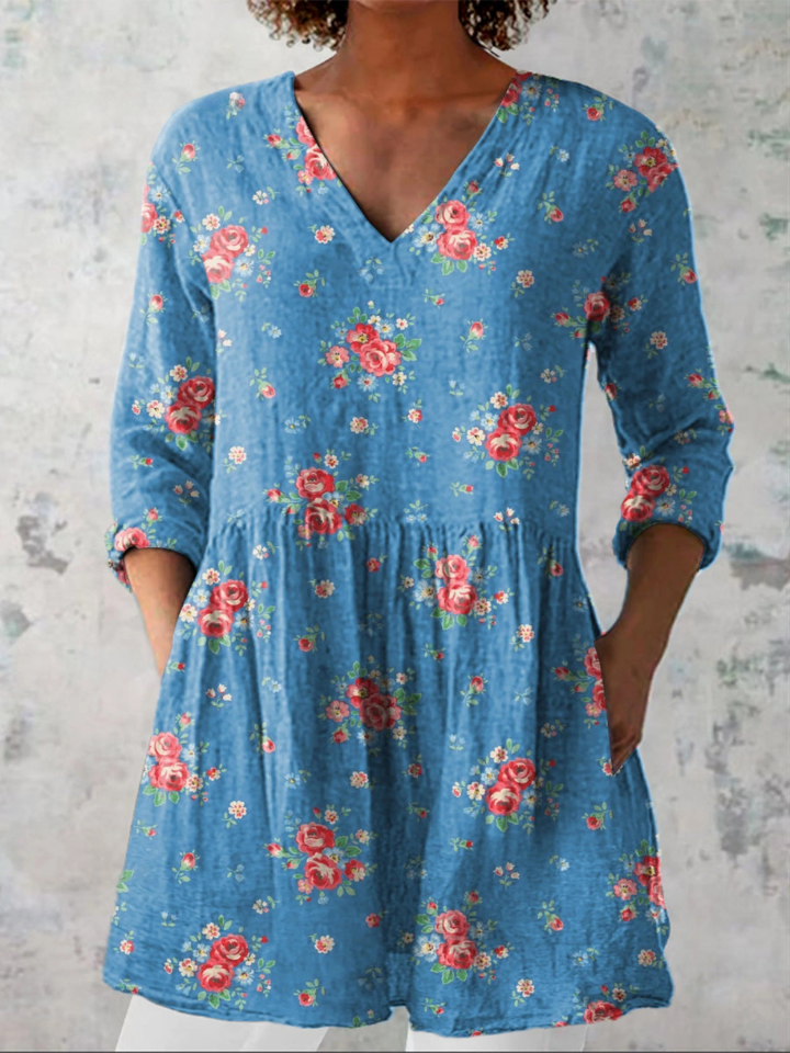 Ayla | Blusa lunga con stampa decisa