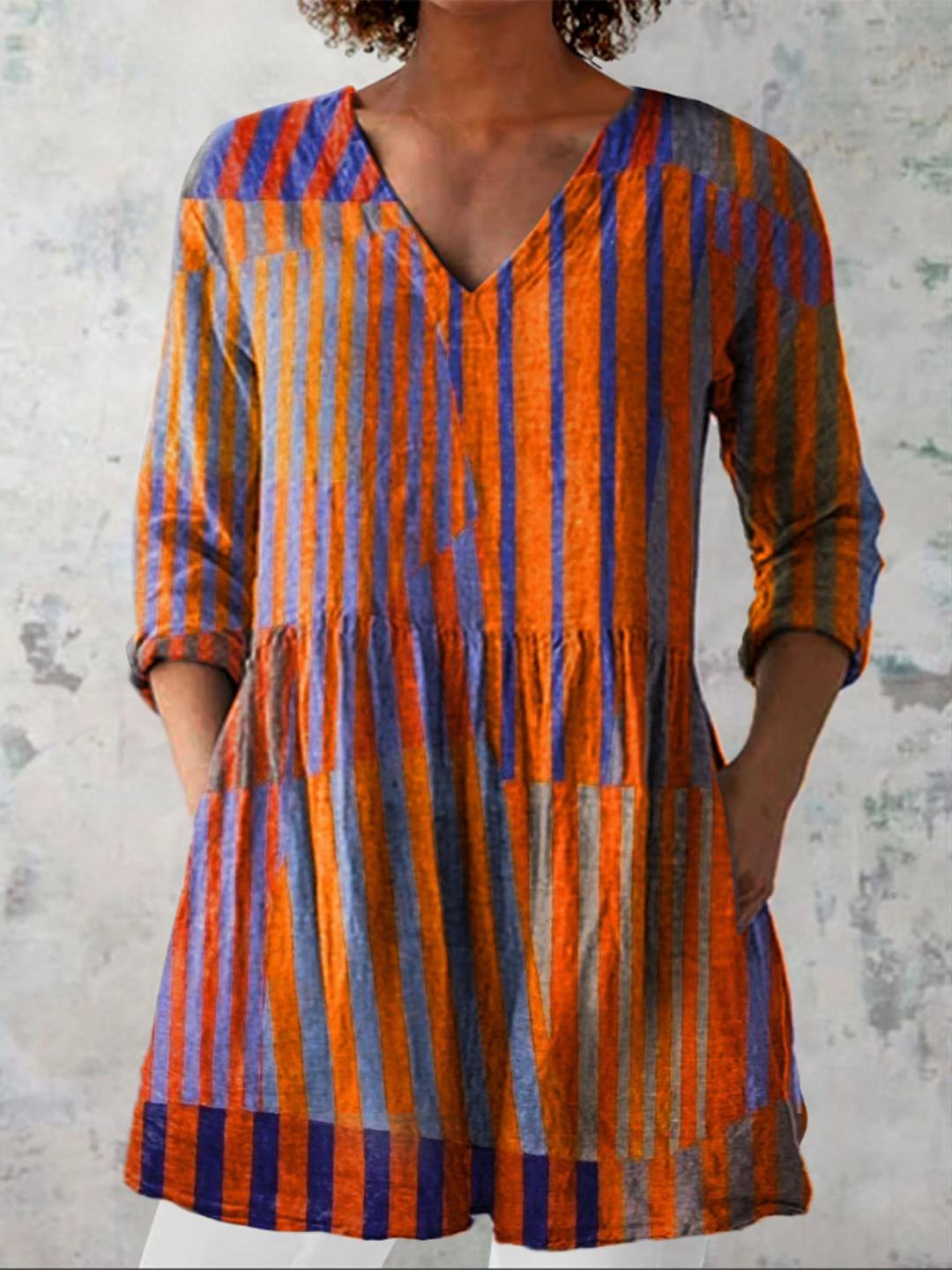 Elowen | Blusa lunga con stampa decisa
