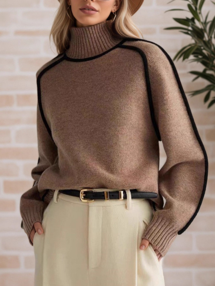 Donna | Maglione elegante a collo alto