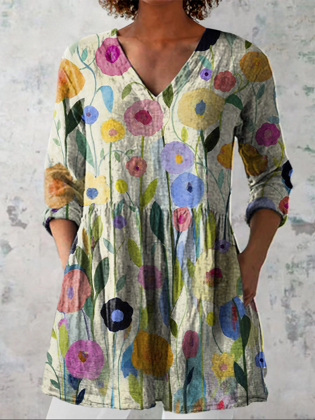 Remi | Blusa lunga con stampa decisa