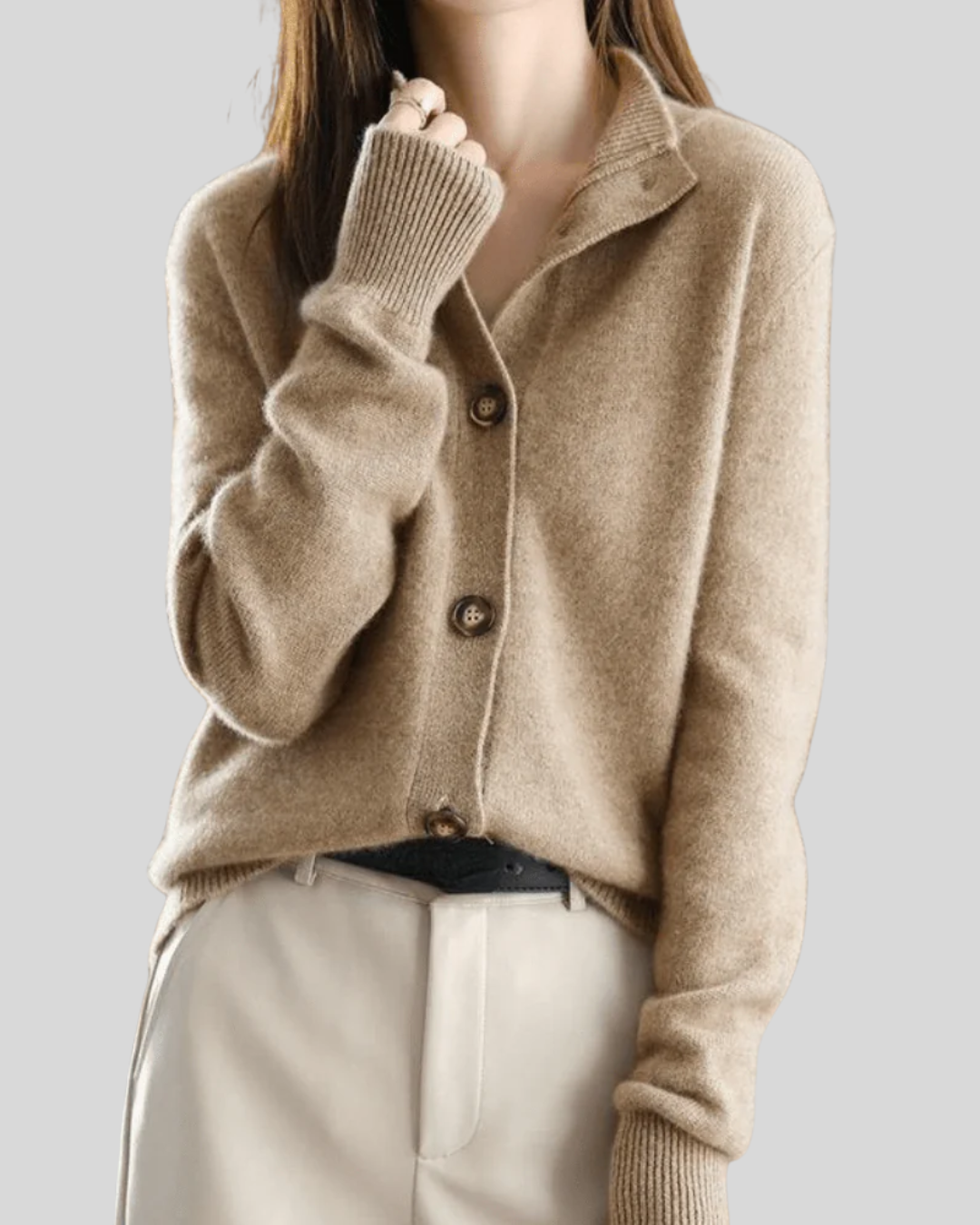 Claire | Cardigan in cashmere dallo stile rétro