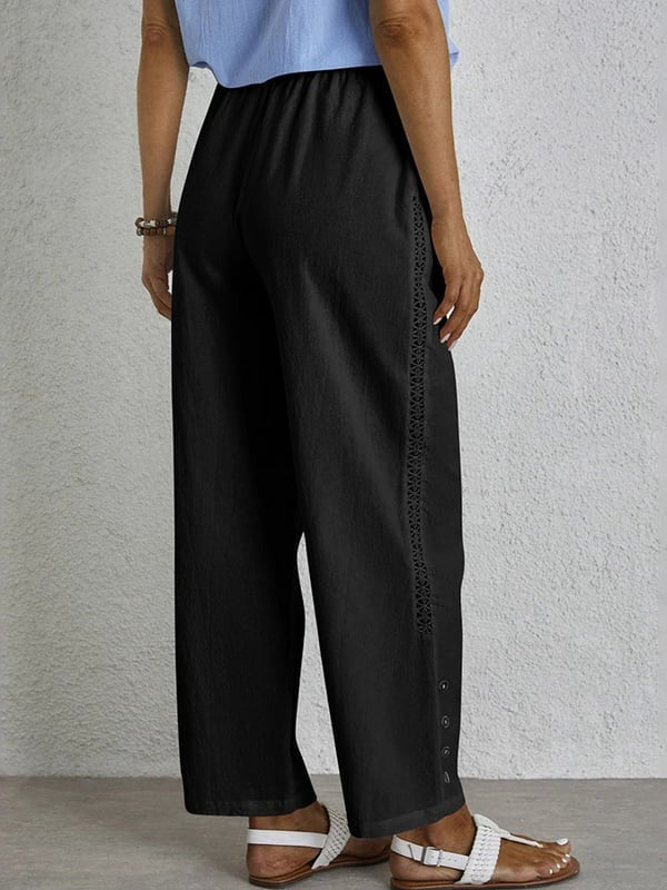 Shania | Pantaloni dalla linea rilassata con bottoni
