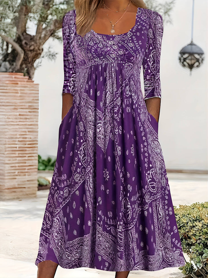 Elowen | Abito midi casual a maniche lunghe