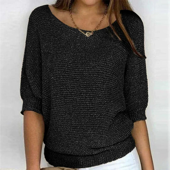 Marilyn | Maglione a maniche corte lavorato a maglia elegante in lana merino — 3