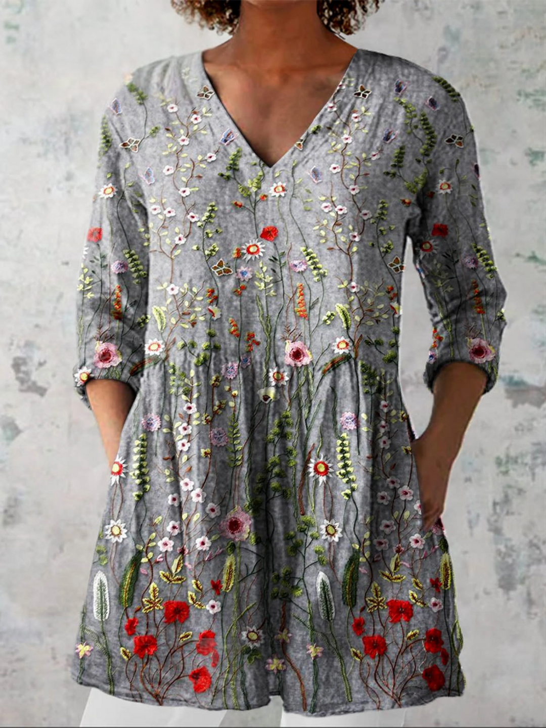 Sloane | Blusa lunga con stampa decisa