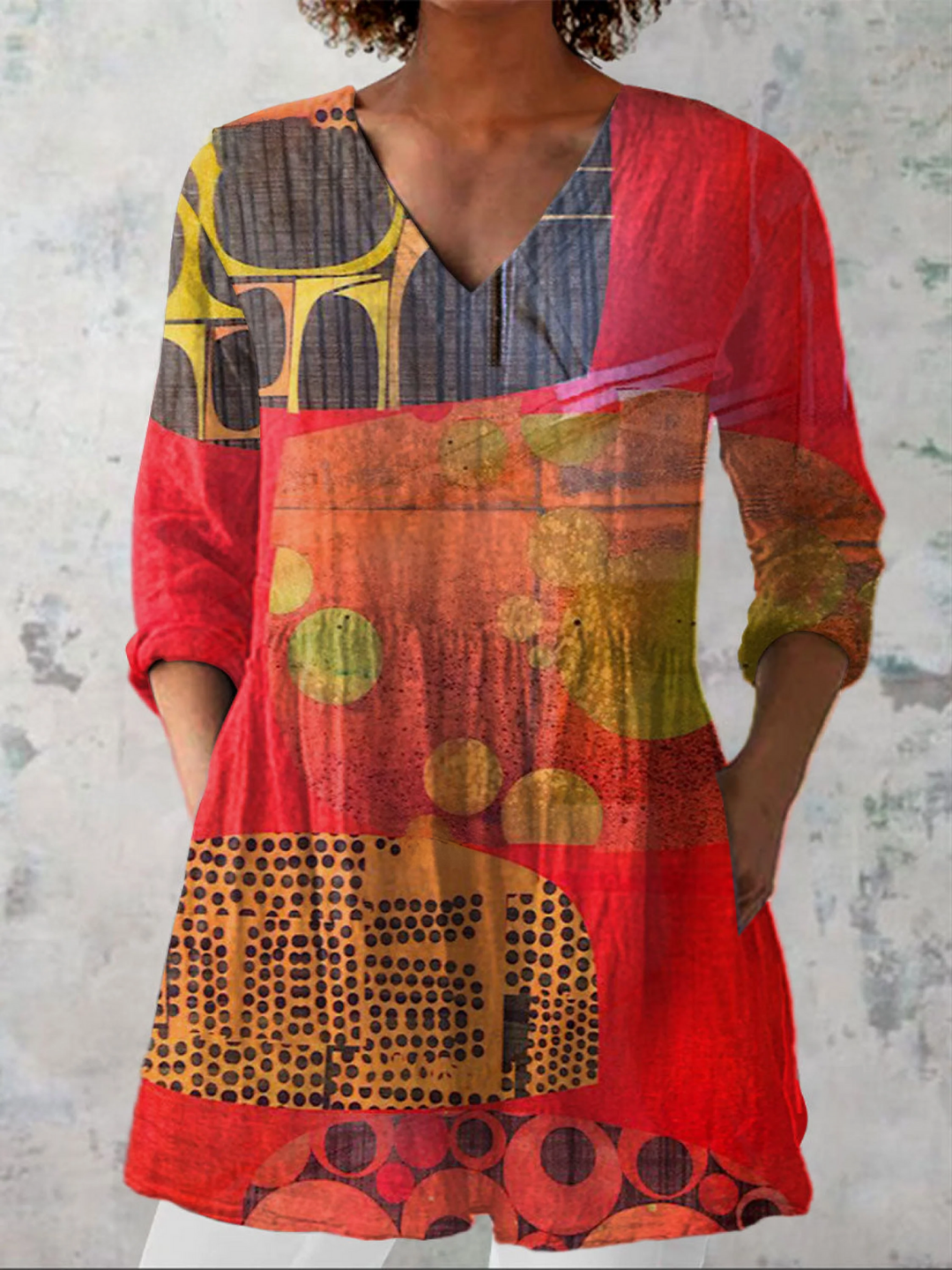 Skylar | Blusa lunga con stampa decisa