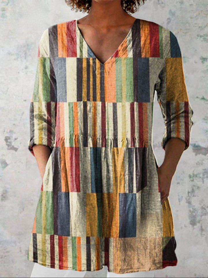 Avery | Blusa lunga con stampa decisa