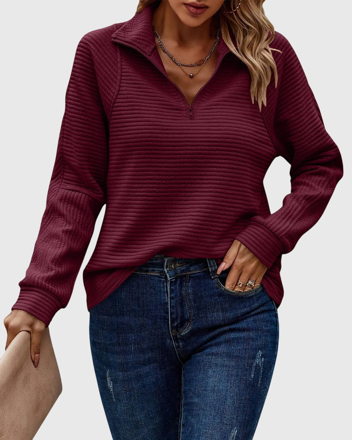 Molly | Maglione elegante con mezza zip — 5