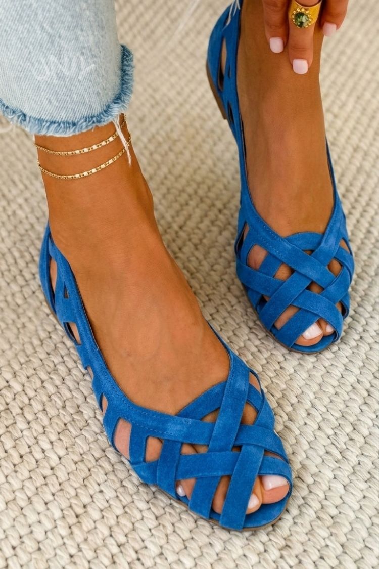 Caterina | Colourful Woven Sandals in Purple