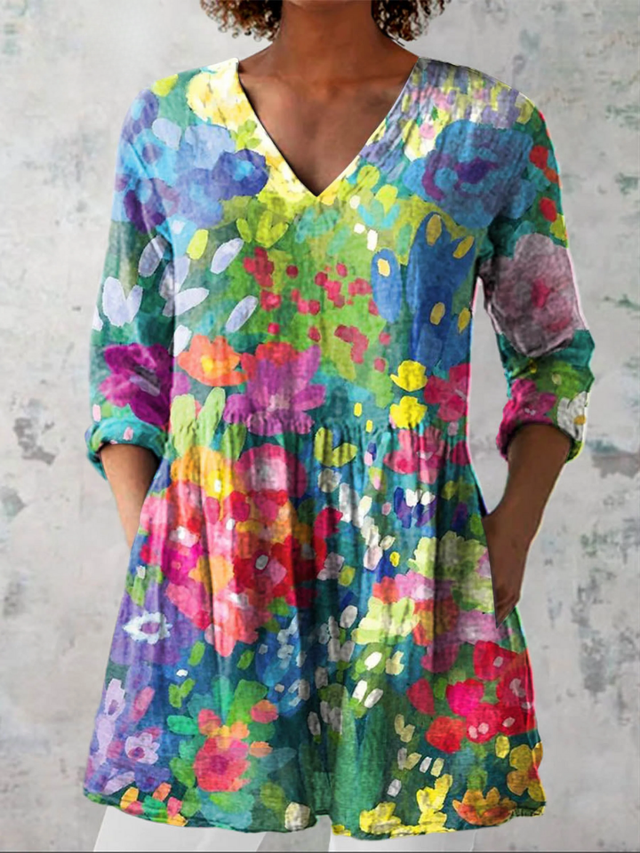 Eden | Blusa lunga con stampa decisa