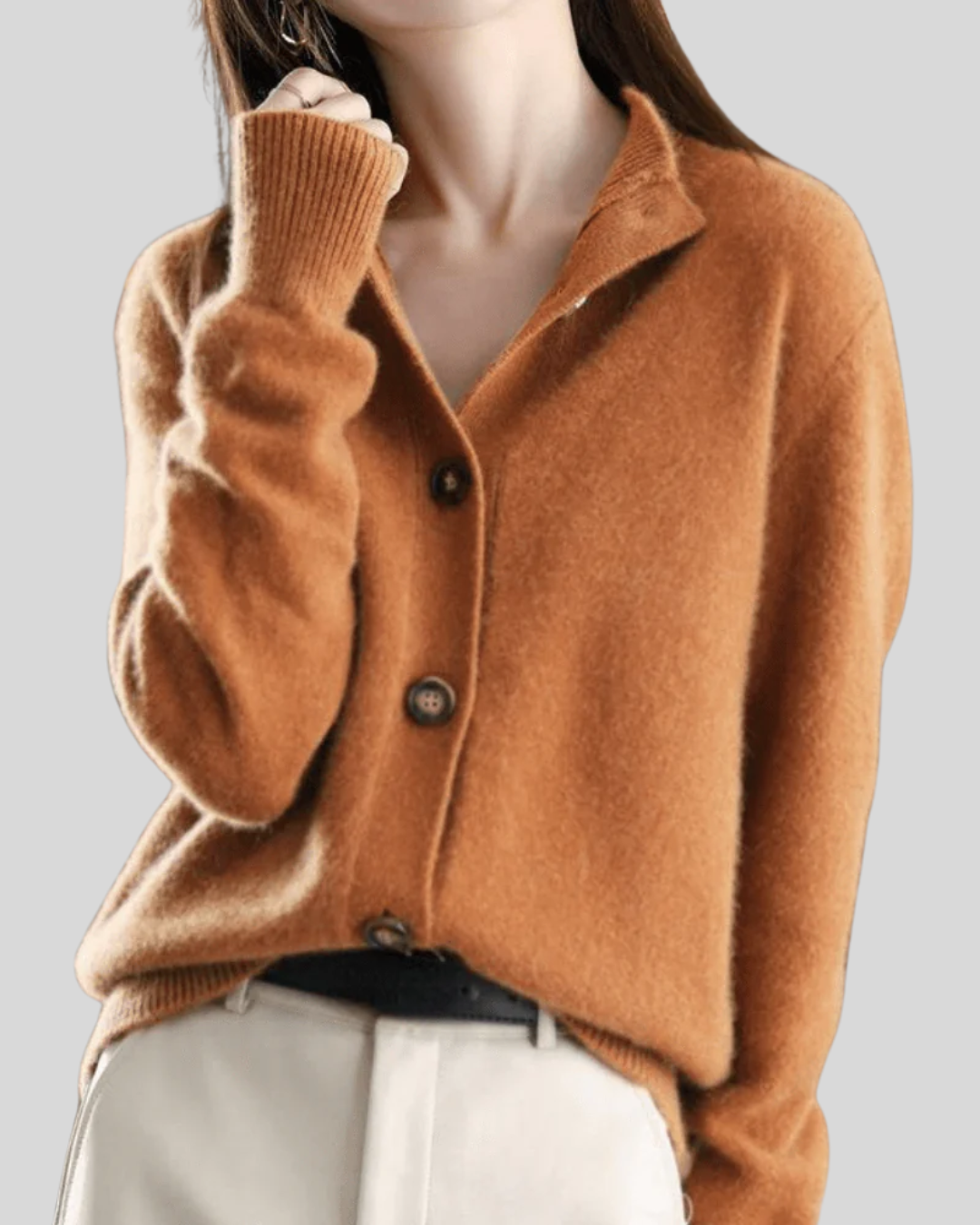 Claire | Cardigan in cashmere dallo stile rétro