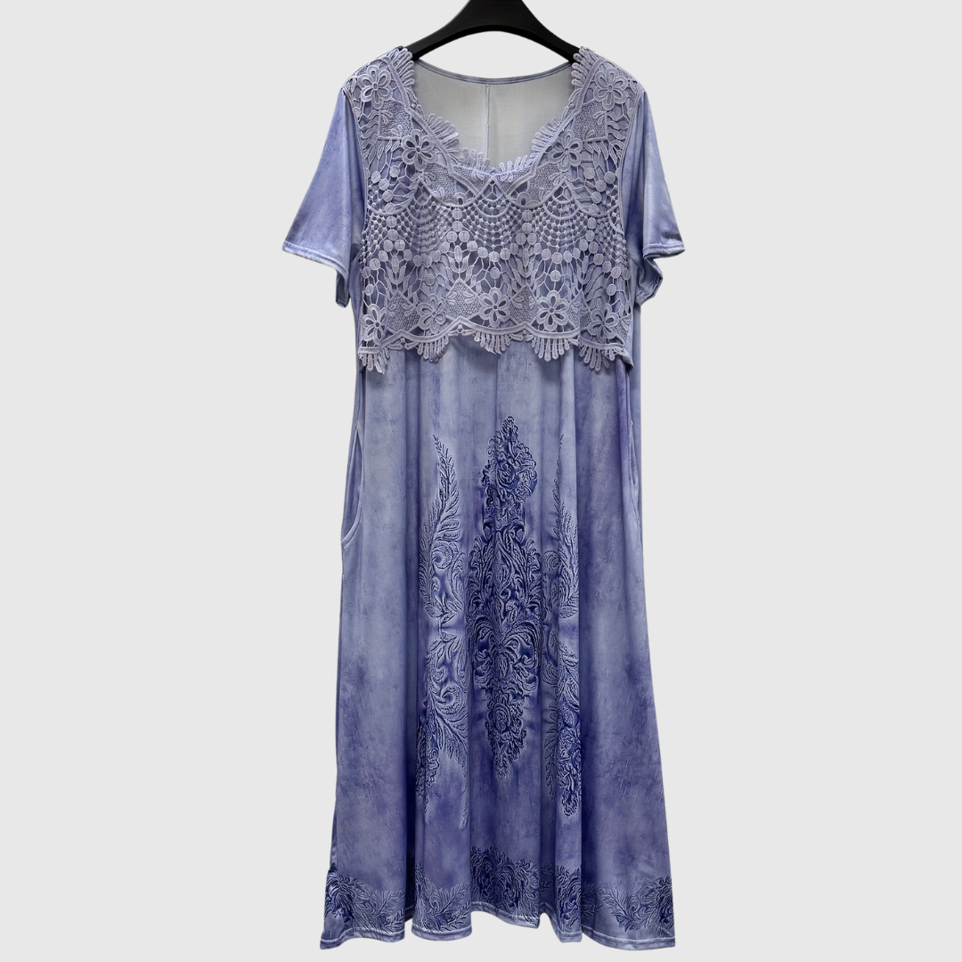 Indigo | Abito midi elegante a fiori