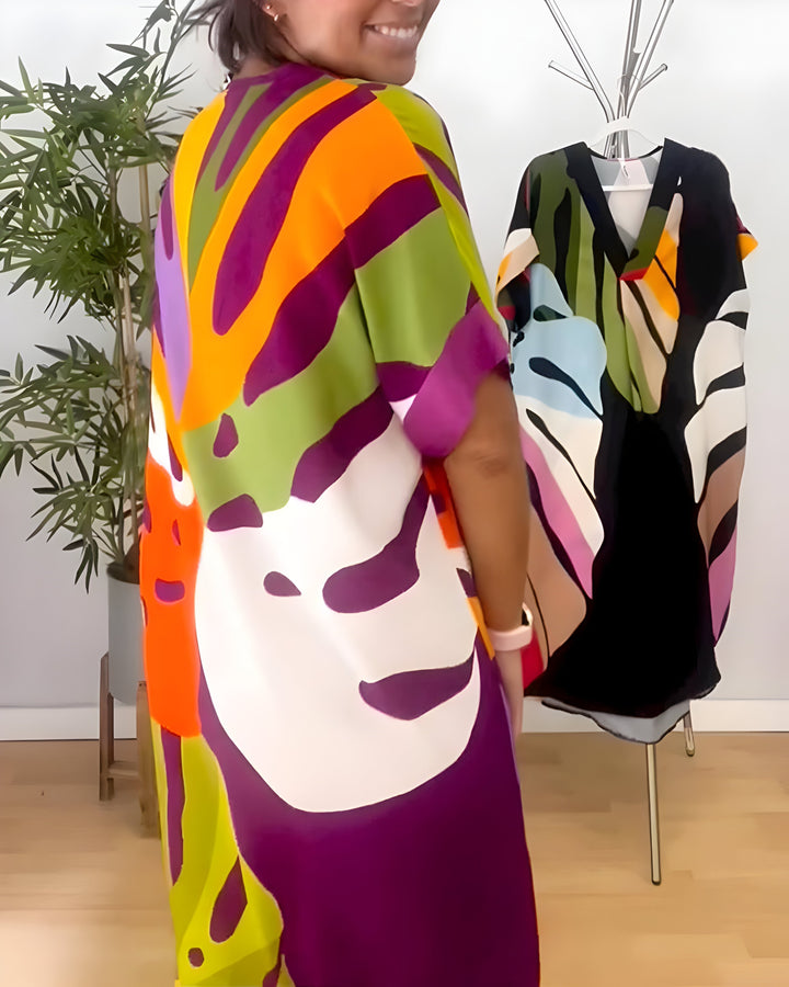 Rianna | Abito con stampa astratta