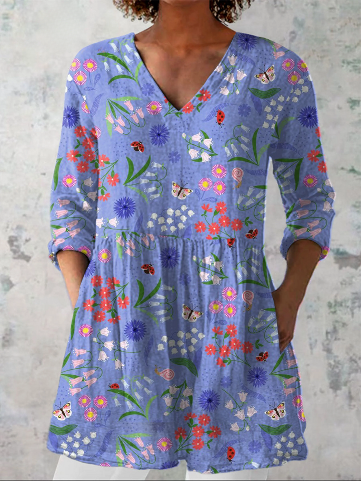 Amelie | Blusa lunga con stampa decisa