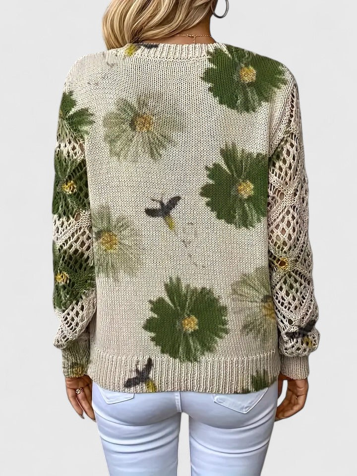 Aurélie | Elegante maglione lavorato a maglia floreale — 14