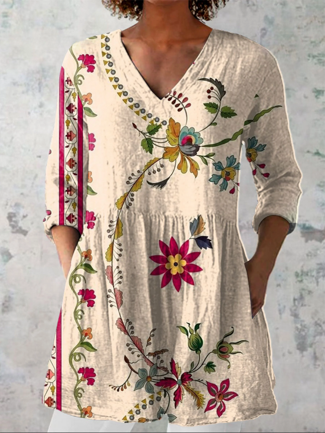 Aria | Blusa lunga con stampa decisa