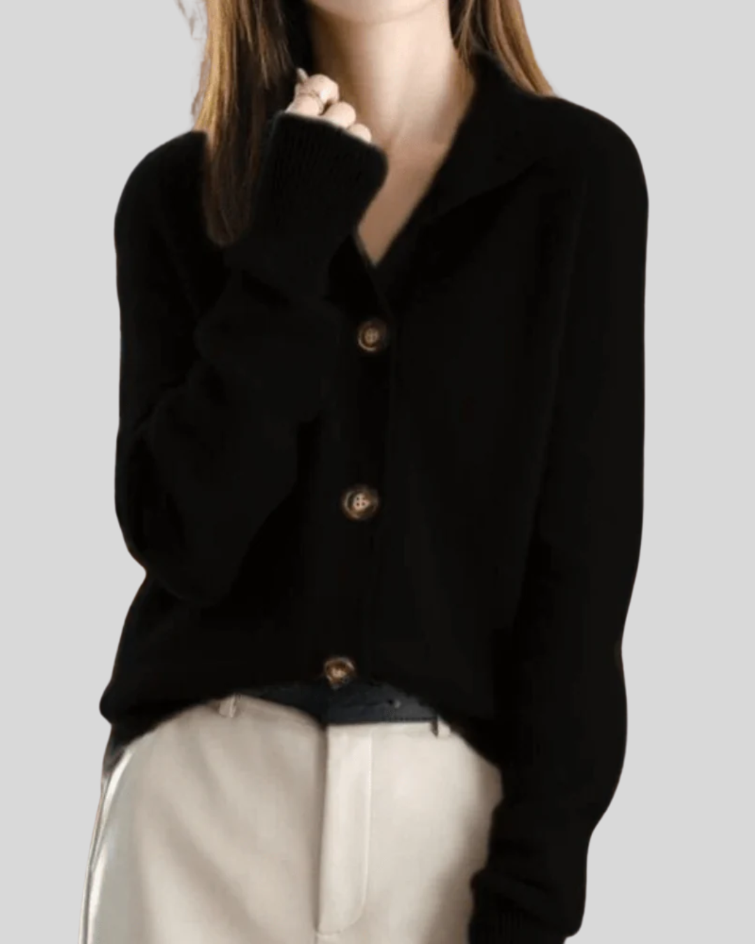 Claire | Cardigan in cashmere dallo stile rétro