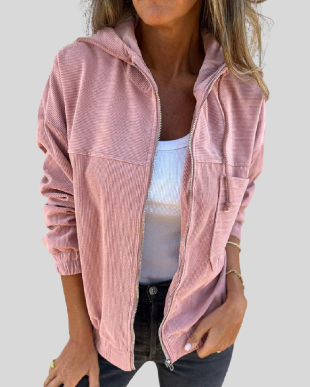 Mabel | Gilet morbido con zip
