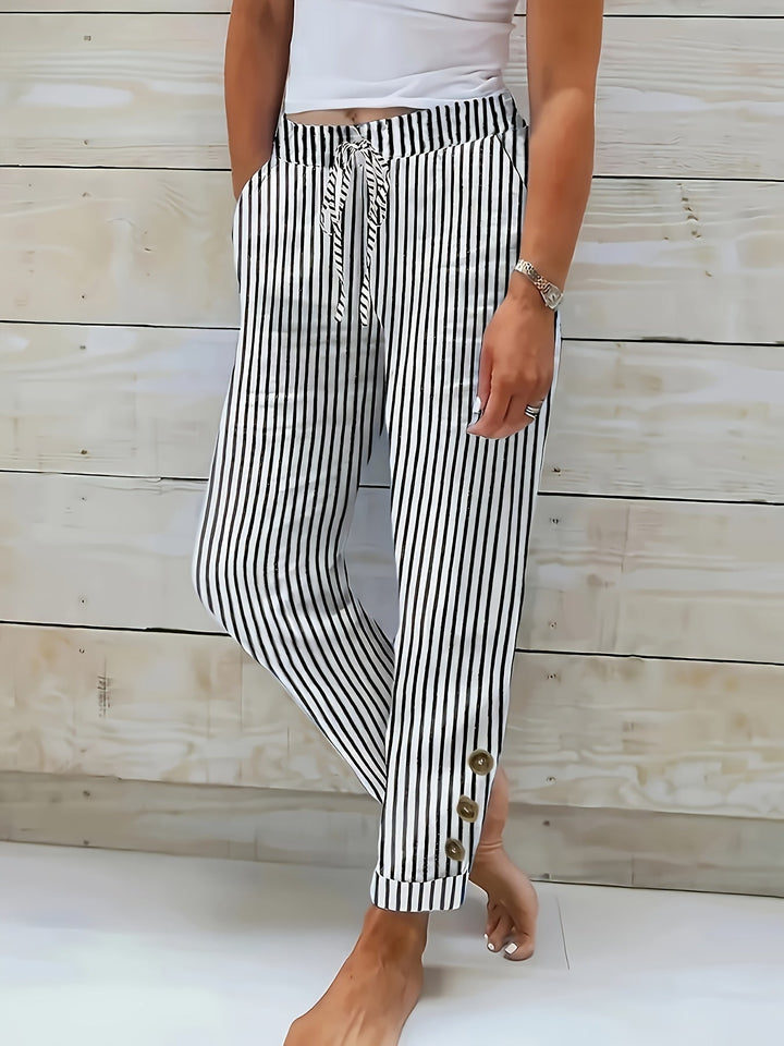 Raquelle | Pantaloni a righe dalla linea rilassata