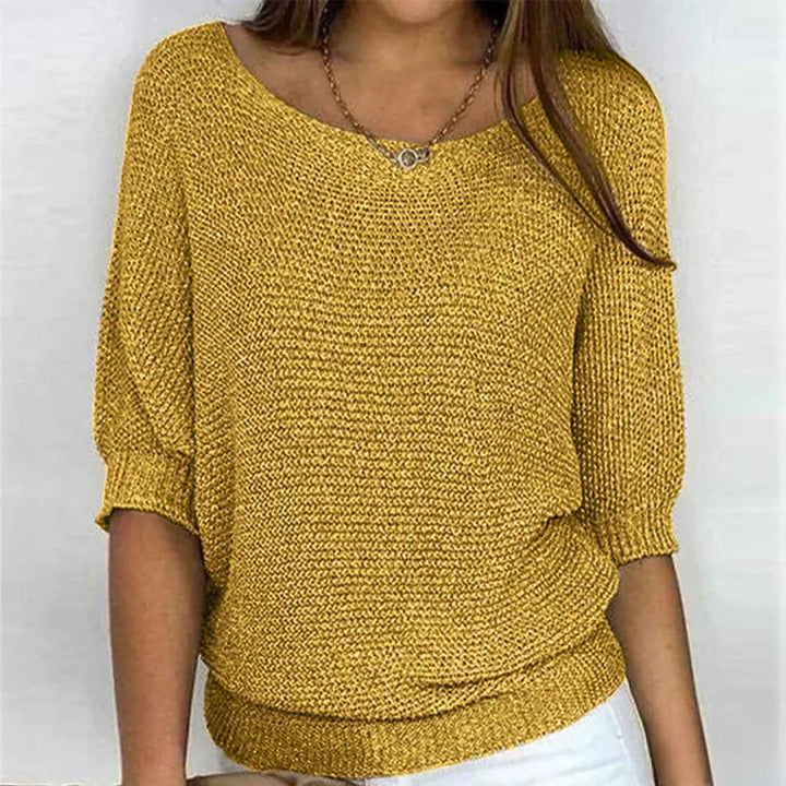 Marilyn | Maglione a maniche corte lavorato a maglia elegante in lana merino — 5