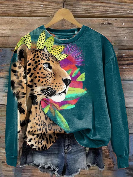 Maglione girocollo con stampa elegante — 4