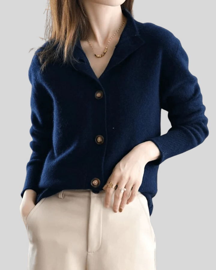 Claire | Cardigan in cashmere dallo stile rétro