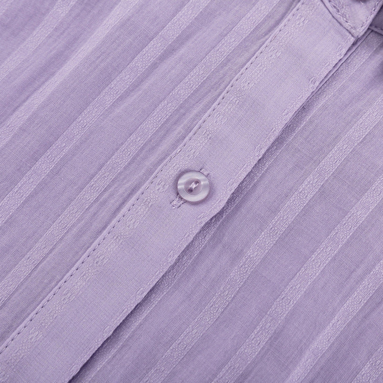 Viola | Completo con camicia abbottonata e shorts leggeri