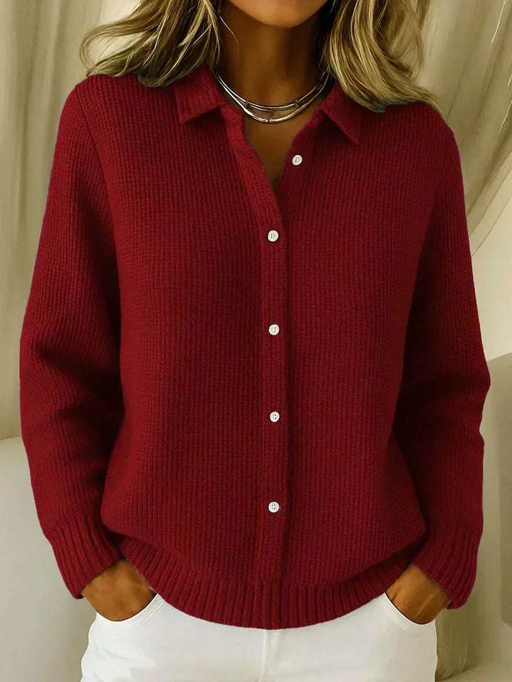 Camille™ | Cardigan abbottonato in maglia testurizzata — 2
