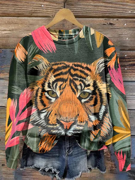Maglione girocollo con stampa elegante — 3