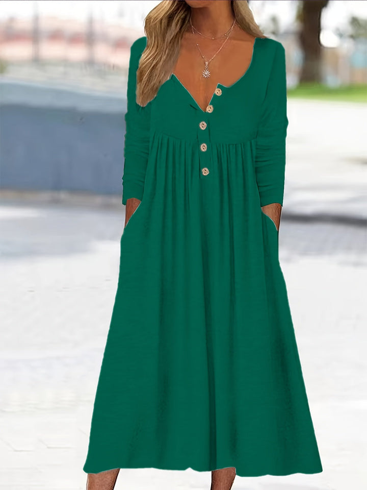 Zara | Abito midi con bottoni frontali