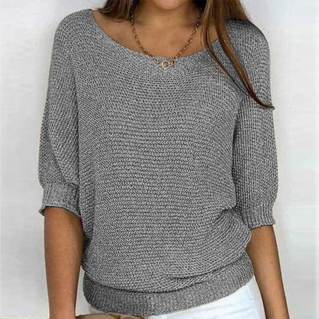 Marilyn | Maglione a maniche corte lavorato a maglia elegante in lana merino — 7