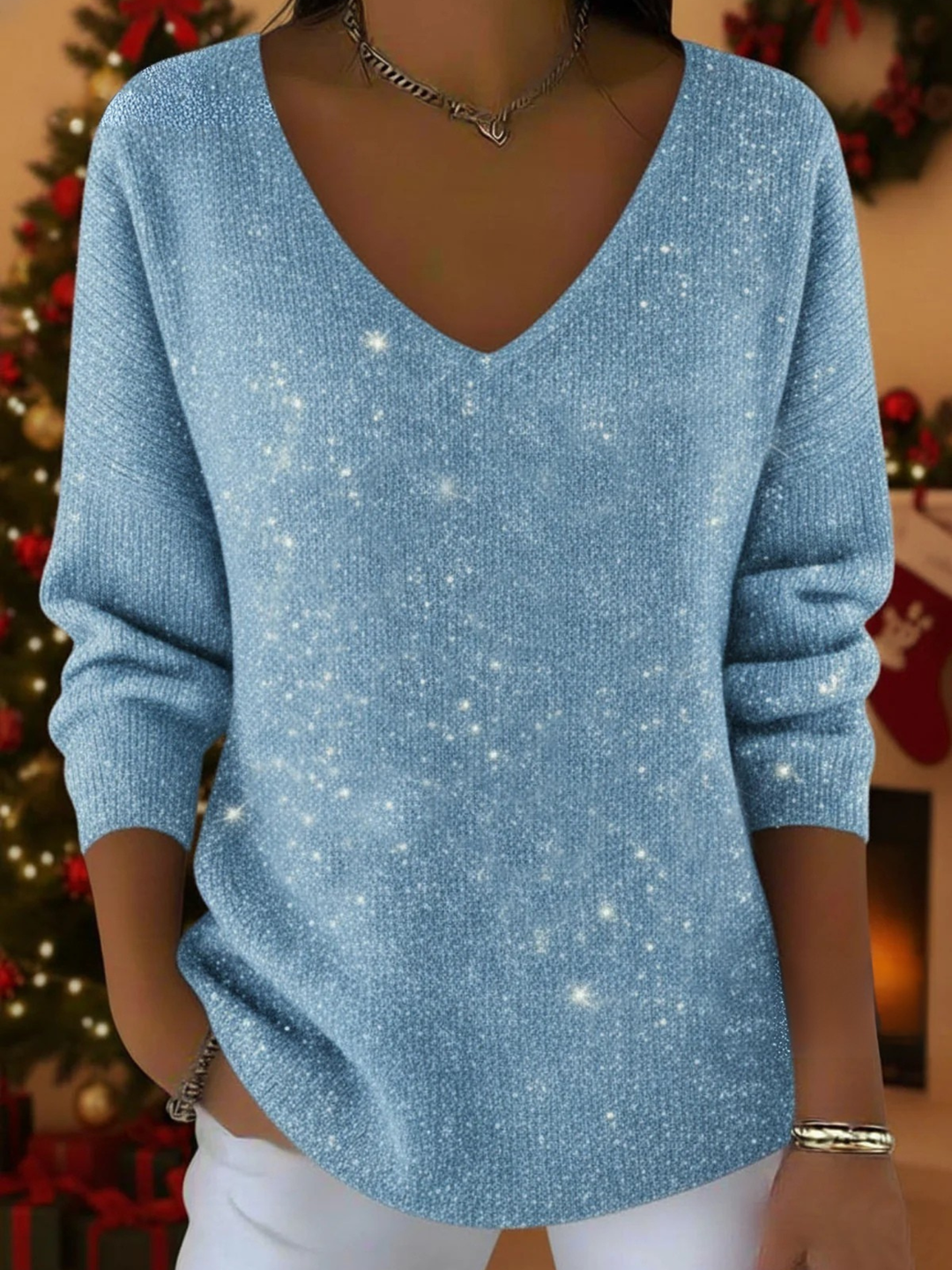 Adele | Maglione festivo con scollo a V — 7