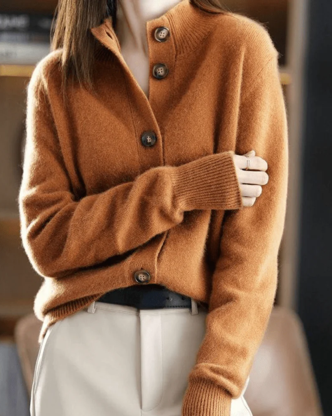 Claire | Cardigan in cashmere dallo stile rétro