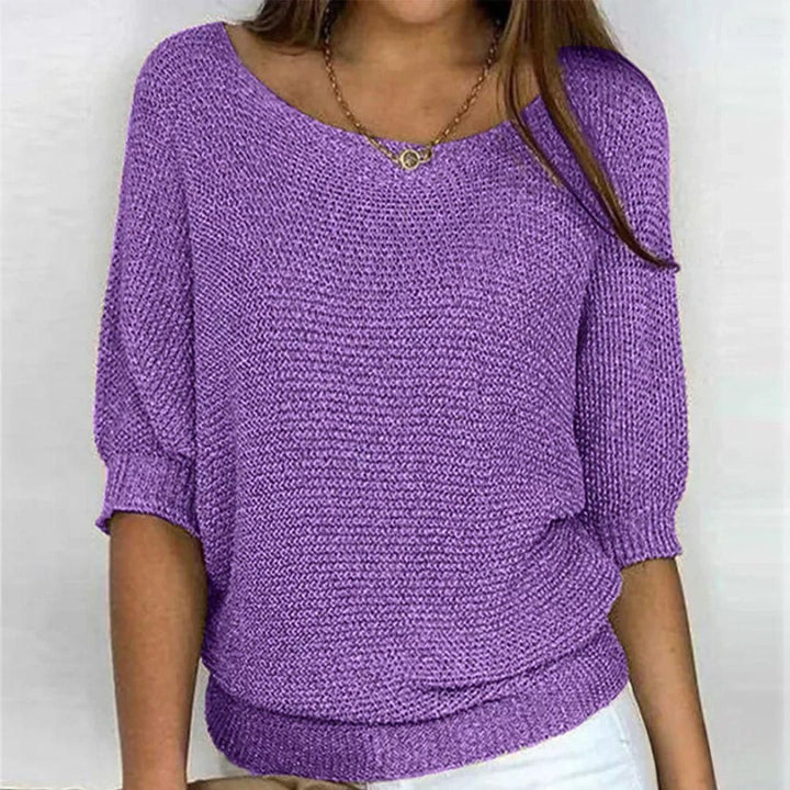 Marilyn | Maglione a maniche corte lavorato a maglia elegante in lana merino — 8